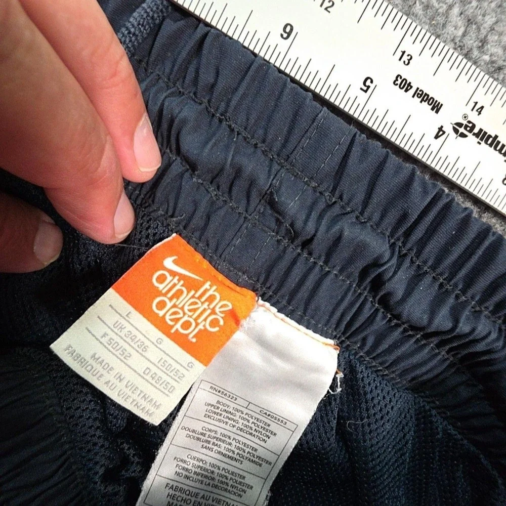 Nike Track Pants Mens Large Blue Lightweight Side Stripe Elastic Waist Athletic